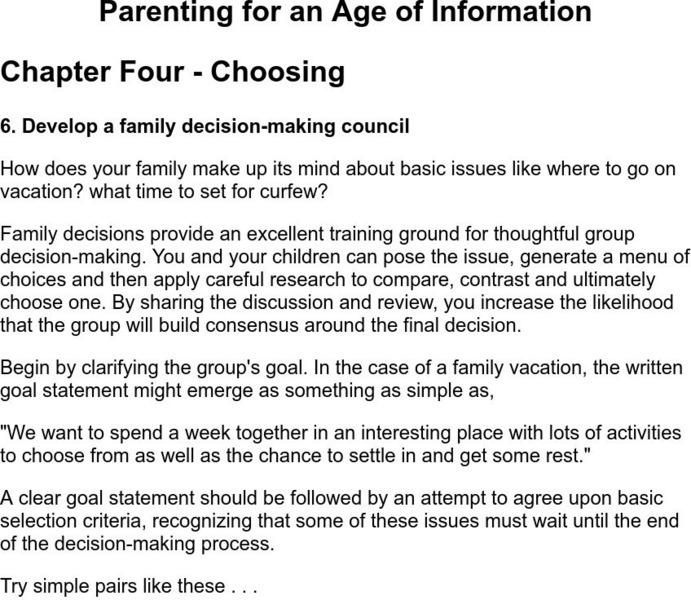 Fno.org: Develop a Family Decision Making Council Activity Fno.org: Develop a Family Decision Making Council Activity