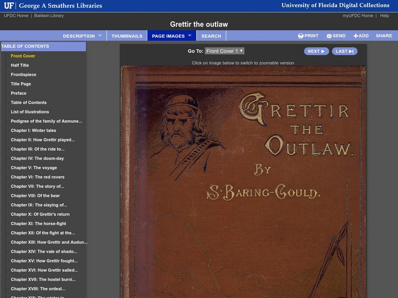 Baldwin Library: Grettir the Outlaw: A Story of Iceland by S. Baring Gould Primary