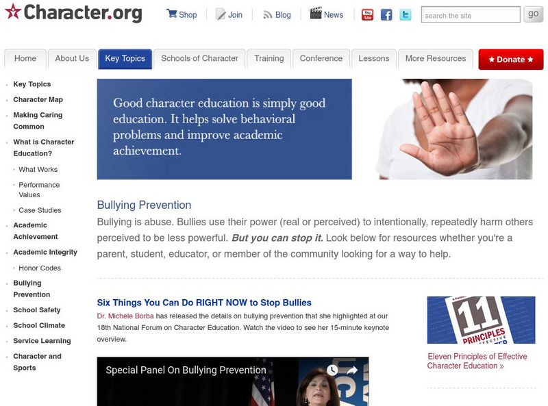 Character Education Partnership: Bullying Prevention Website Character Education Partnership: Bullying Prevention Website