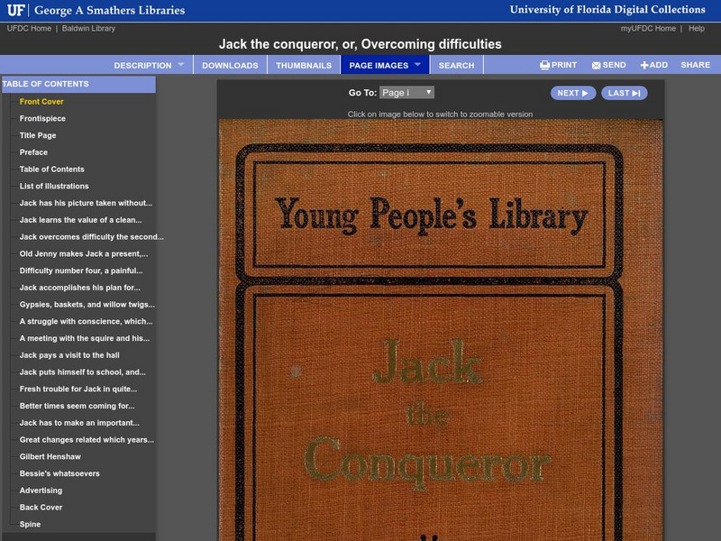 Baldwin Library: Jack the Conqueror, or Overcoming Difficulties by Pacific Press Primary