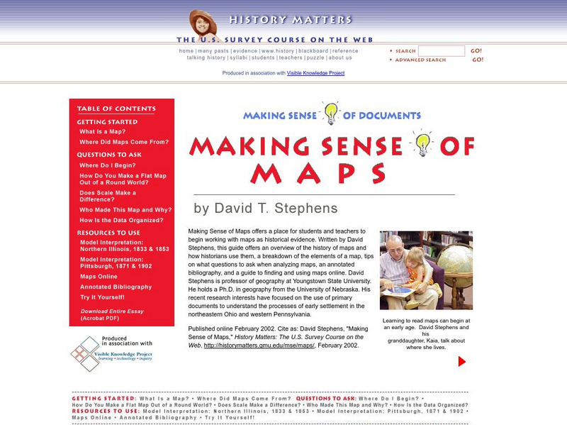 History Matters: Making Sense of Maps Website History Matters: Making Sense of Maps Website