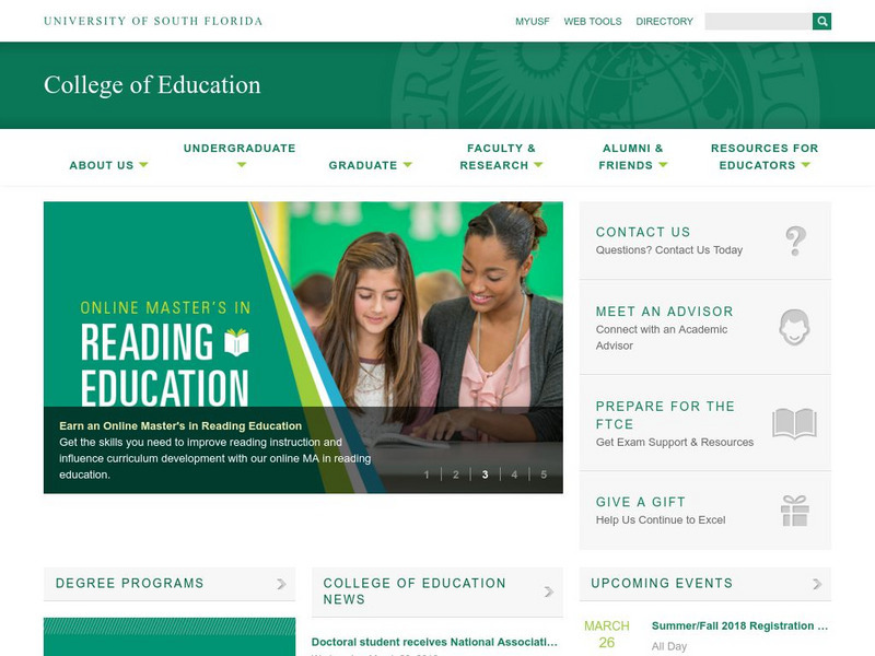 University of South Florida: College of Education: Geography Handout University of South Florida: College of Education: Geography Handout