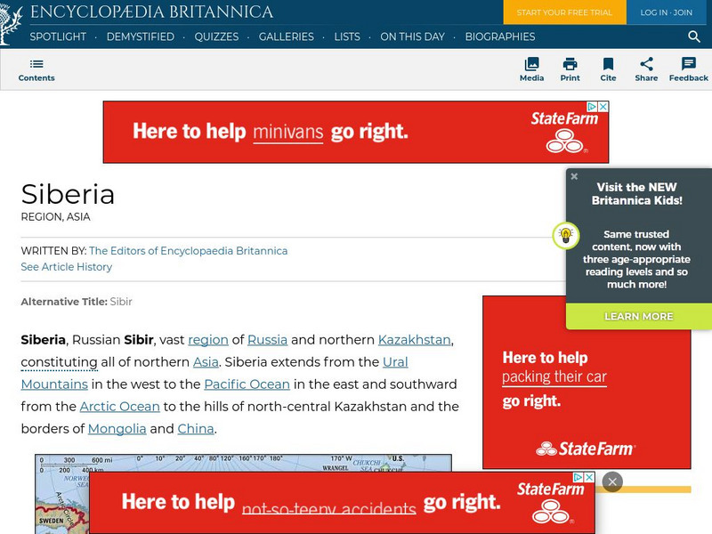 Encyclopedia Britannica: Siberia Handout Encyclopedia Britannica: Siberia Handout