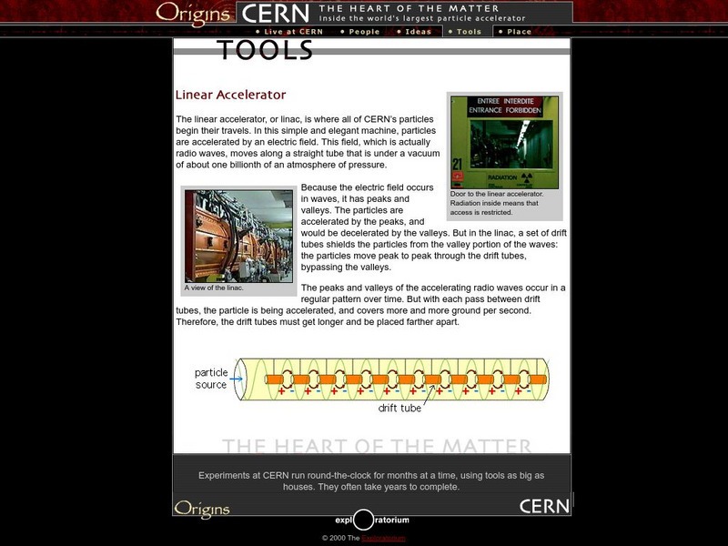 Exploratorium: Cern: Linear Accelerator Handout