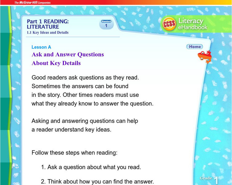 Mc Graw Hill: Part 1: Reading Literature Website Mc Graw Hill: Part 1: Reading Literature Website
