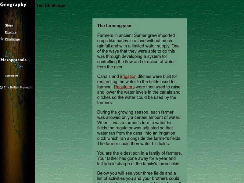 Mesopotamia: Challenge: The Farming Year Interactive Mesopotamia: Challenge: The Farming Year Interactive