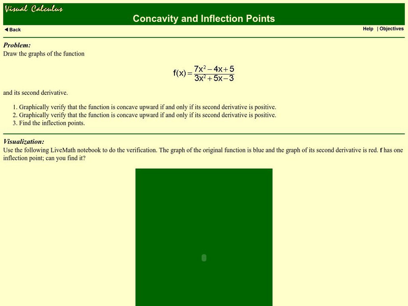 Math Archives: Visual Calculus: Graph a Function, Its Second Derivative Graphic