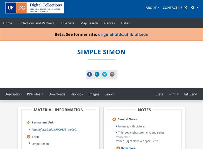 Baldwin Library: Simple Simon Primary Baldwin Library: Simple Simon Primary