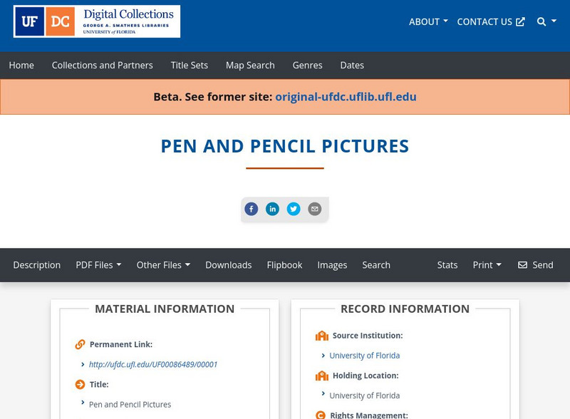 Baldwin Library: Pen and Pencil Pictures Primary Baldwin Library: Pen and Pencil Pictures Primary