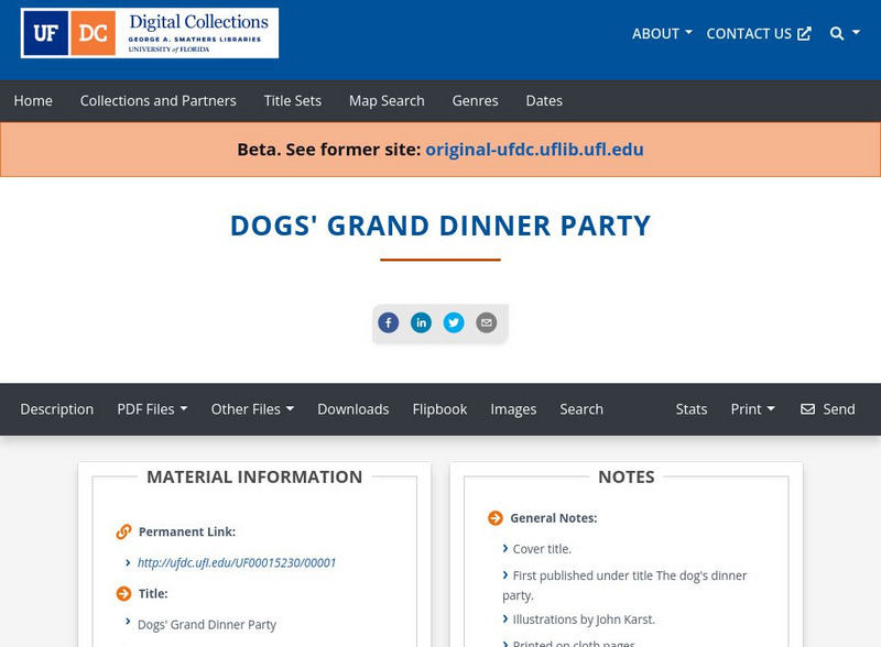 Baldwin Library: The Dogs' Grand Dinner Party by John Karst Primary Baldwin Library: The Dogs' Grand Dinner Party by John Karst Primary