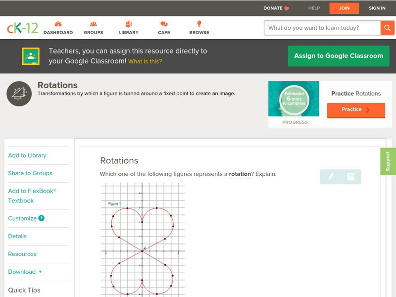 Ck 12: Geometry: Rotations Unit Plan Ck 12: Geometry: Rotations Unit Plan