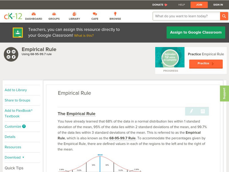Ck 12: Probability: Empirical Rule Unit Plan Ck 12: Probability: Empirical Rule Unit Plan