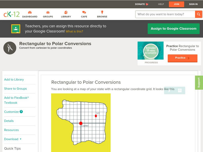 Ck 12: Trigonometry: Rectangular to Polar Conversions Unit Plan Ck 12: Trigonometry: Rectangular to Polar Conversions Unit Plan