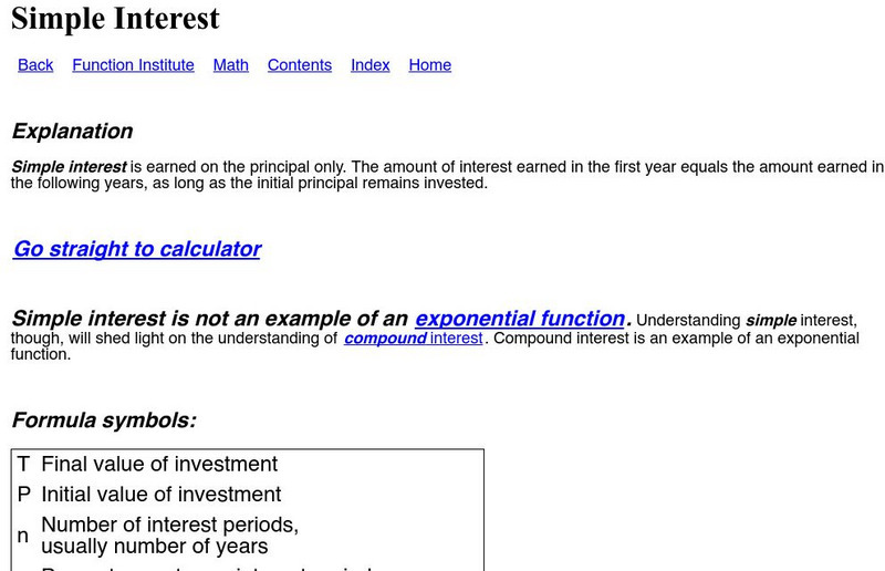Simple Interest Activity Simple Interest Activity