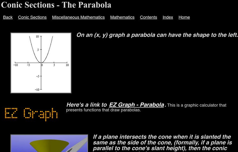 Zona Land: Conic Sections the Parabola Instructional Video