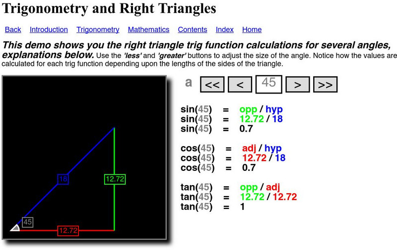Zona Land: Trigonometry, Right Triangles Graphic Zona Land: Trigonometry, Right Triangles Graphic
