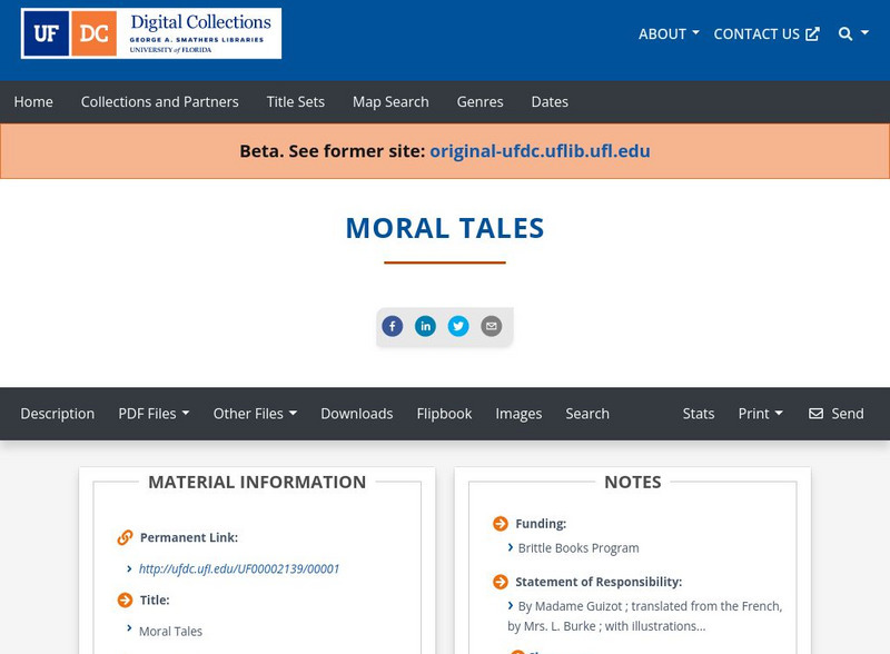 Baldwin Library: Moral Tales Primary