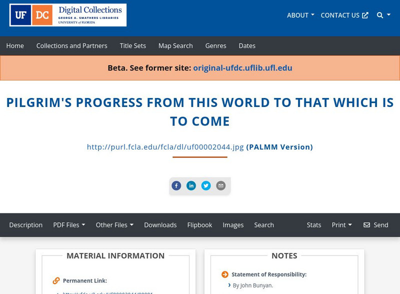 Baldwin Library: The Pilgrim's Progress From This World Primary Baldwin Library: The Pilgrim's Progress From This World Primary
