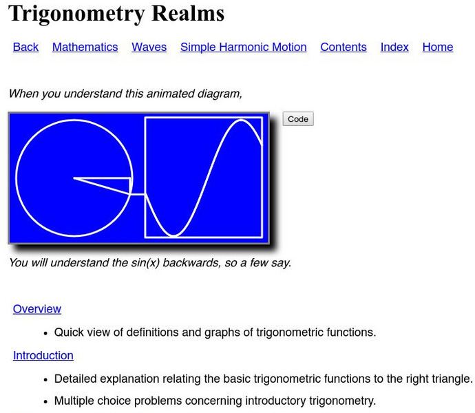 Trigonometry Realms Activity Trigonometry Realms Activity