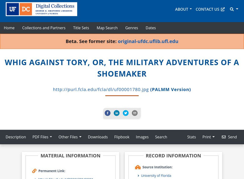 Baldwin Library: Whig Against Tory Primary Baldwin Library: Whig Against Tory Primary