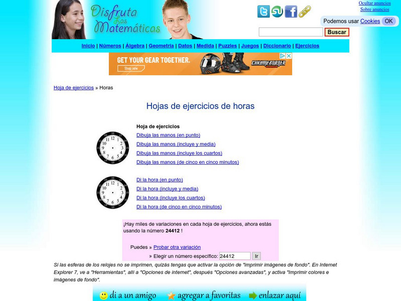 Disfruta Las Matematicas: Hojas De Ejercicios De Horas Unknown Type Disfruta Las Matematicas: Hojas De Ejercicios De Horas Unknown Type