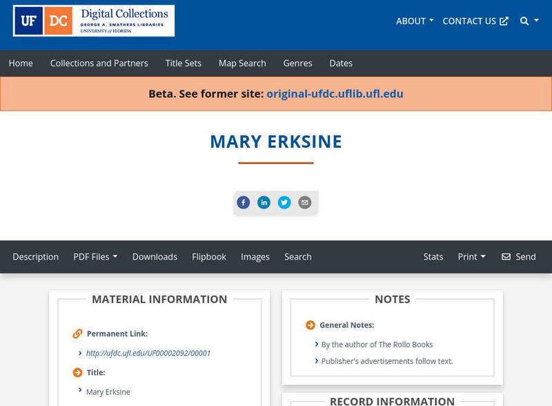 Baldwin Library: Mary Erksine Primary Baldwin Library: Mary Erksine Primary