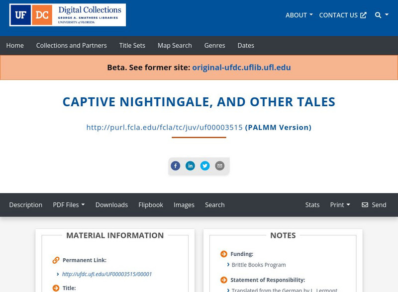 Baldwin Library: The Captive Nightingale, and Other Tales Primary Baldwin Library: The Captive Nightingale, and Other Tales Primary