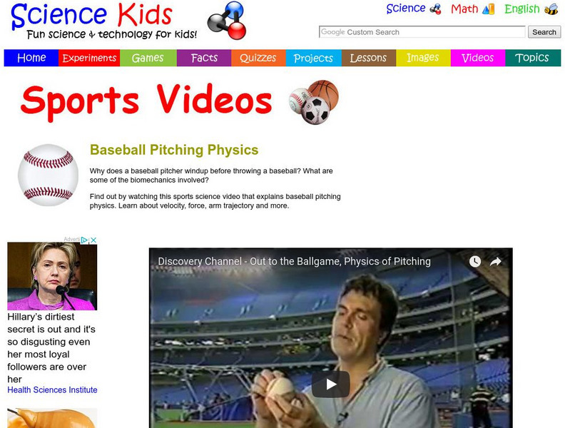 Science Kids: Sports Videos: Baseball Pitching Physics Instructional Video Science Kids: Sports Videos: Baseball Pitching Physics Instructional Video