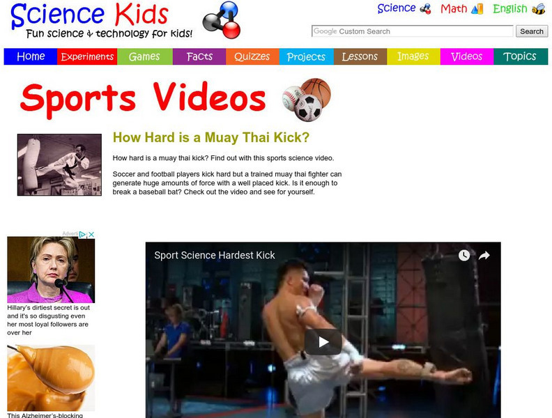 Science Kids: Sports Videos: How Hard Is a Muay Thai Kick? Instructional Video