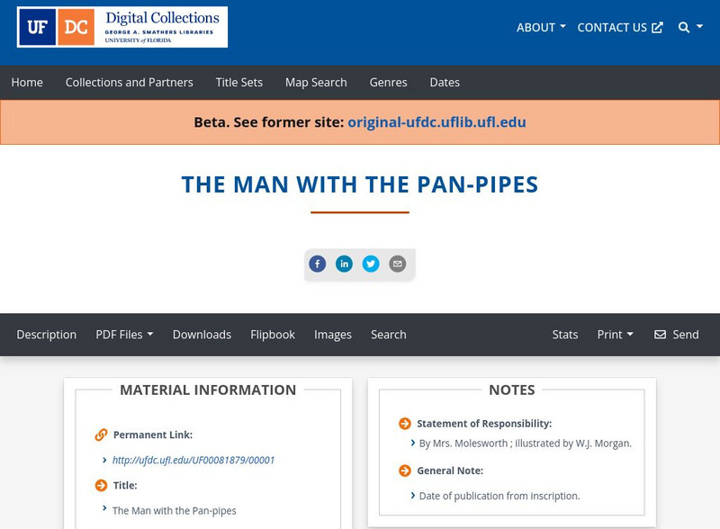 Baldwin Library: The Man With the Pan Pipes by Mrs. Molesworth Primary Baldwin Library: The Man With the Pan Pipes by Mrs. Molesworth Primary