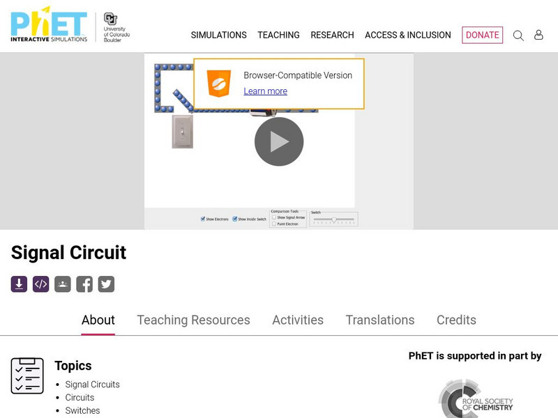 University of Colorado: Ph Et Interactive Simulations: Signal Circuit Interactive University of Colorado: Ph Et Interactive Simulations: Signal Circuit Interactive