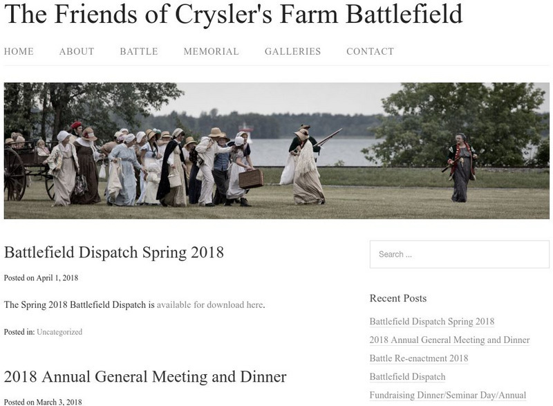 Crysler's Farm, November 11th, 1813 Website
