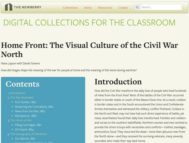 Newberry Library: Home Front: The Visual Culture of the Civil War North Unit Plan Newberry Library: Home Front: The Visual Culture of the Civil War North Unit Plan