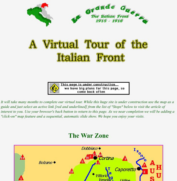 Worldwar1.com: Great War Society: La Grande Guerra: A Virtual Tour of the Italian Front Article Worldwar1.com: Great War Society: La Grande Guerra: A Virtual Tour of the Italian Front Article