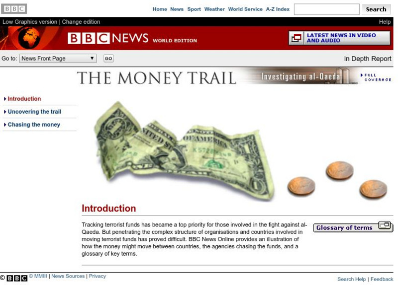 Bbc: The Money Trail Interactive Bbc: The Money Trail Interactive