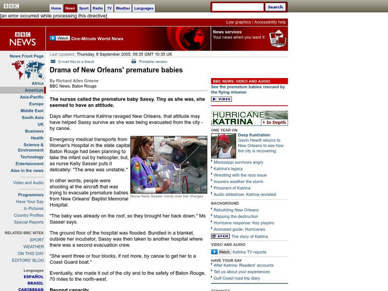 Bbc: Drama of New Orleans' Premature Babies Handout Bbc: Drama of New Orleans' Premature Babies Handout