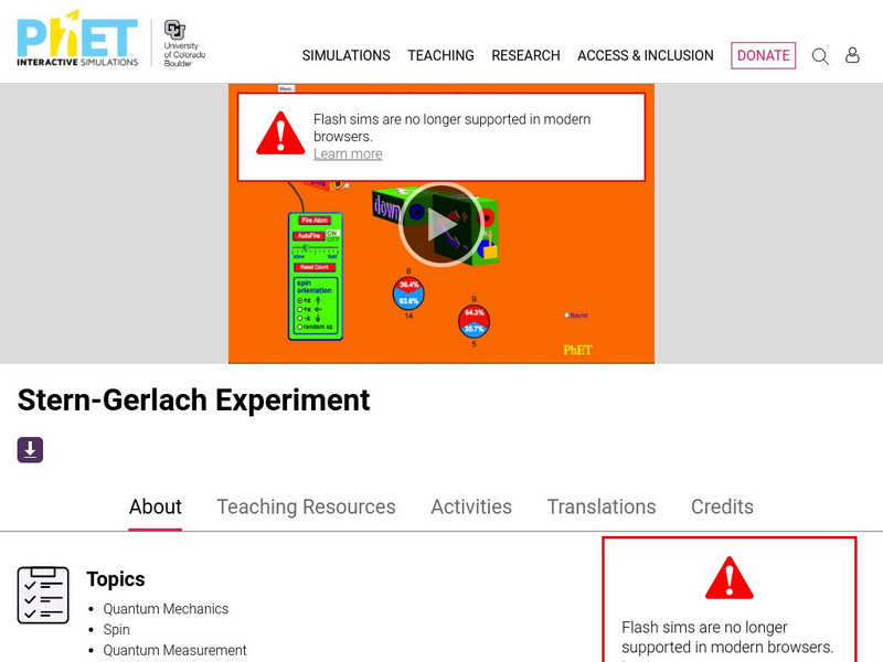 University of Colorado: Ph Et Interactive Simulations: Stern Gerlach Experiment Activity University of Colorado: Ph Et Interactive Simulations: Stern Gerlach Experiment Activity