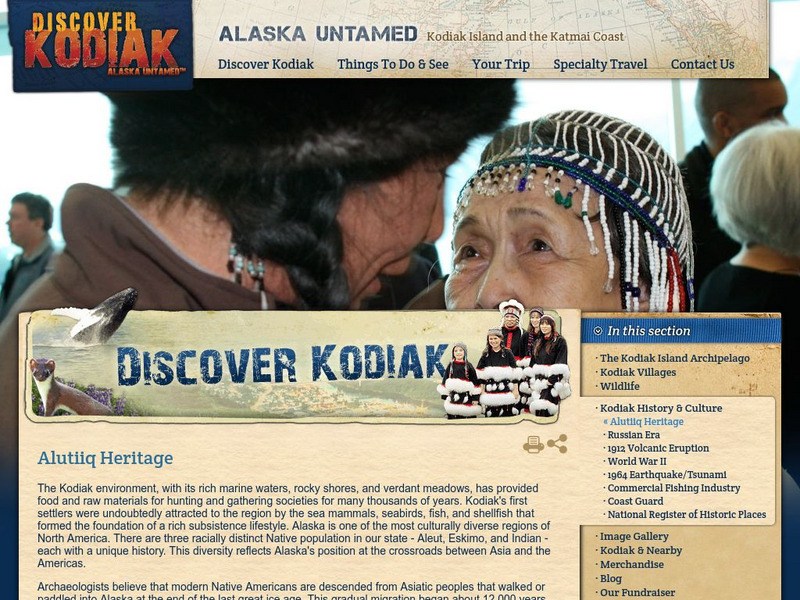 Kodiak: Alutiiq Heritage Website Kodiak: Alutiiq Heritage Website
