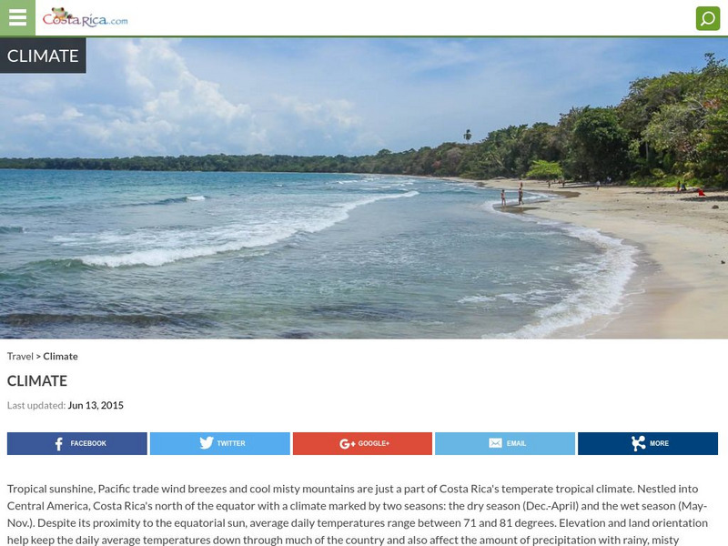 Costa Rica: The Climate Website Costa Rica: The Climate Website