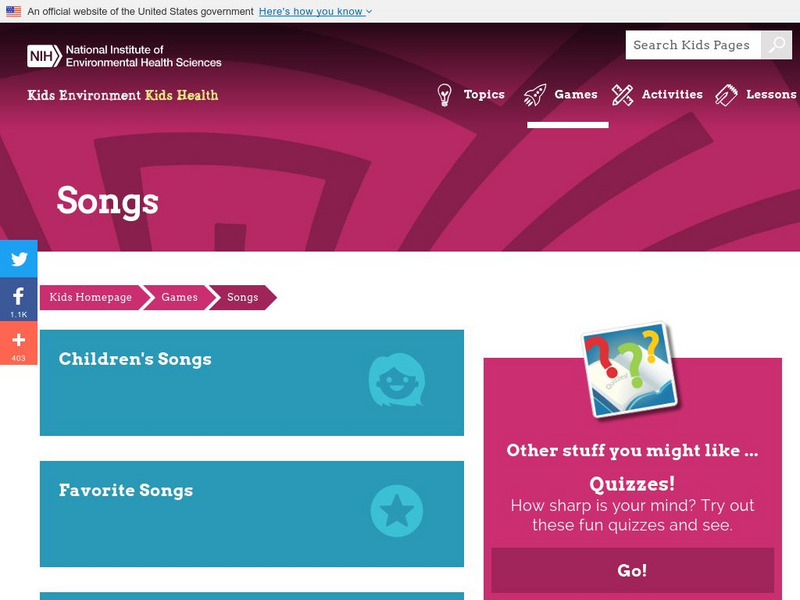 Niehs Kid's Pages: Songs Audio Niehs Kid's Pages: Songs Audio