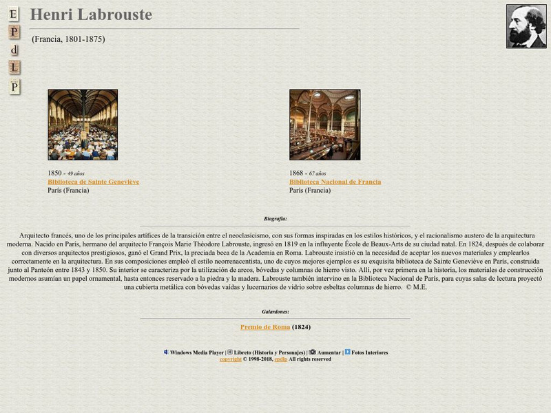 E Pd Lp: Henri Labrouste Handout E Pd Lp: Henri Labrouste Handout