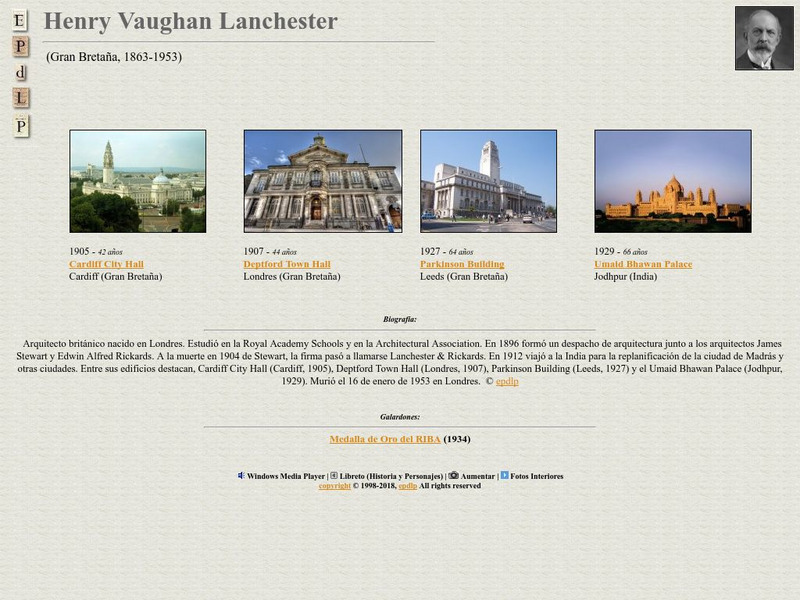 E Pd Lp: Henry Vaughan Lanchester Handout E Pd Lp: Henry Vaughan Lanchester Handout
