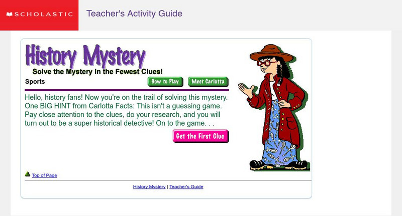 Scholastic History Mystery: Olympic Sports: The Joyner Family Unit Plan Scholastic History Mystery: Olympic Sports: The Joyner Family Unit Plan