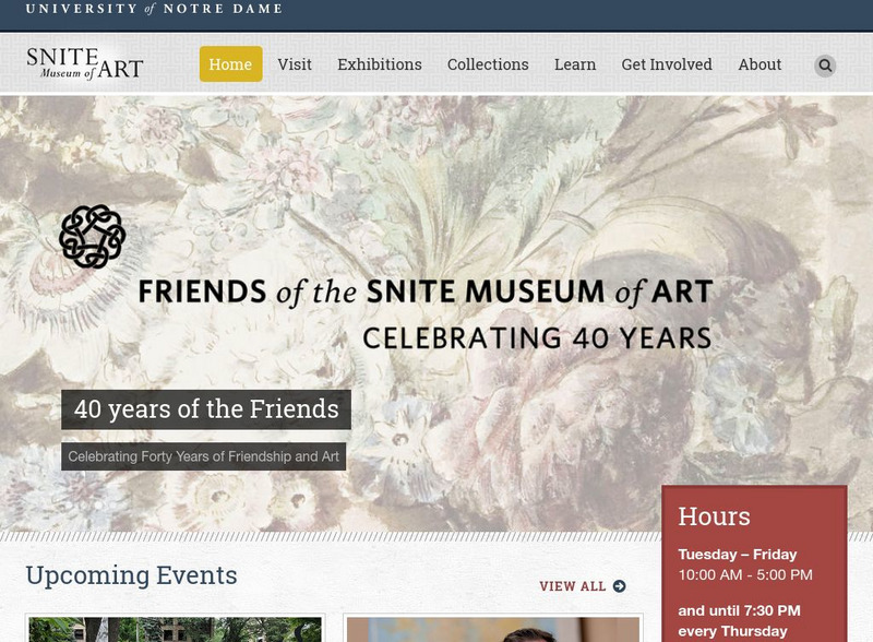 Snite Museum of Art Website Snite Museum of Art Website