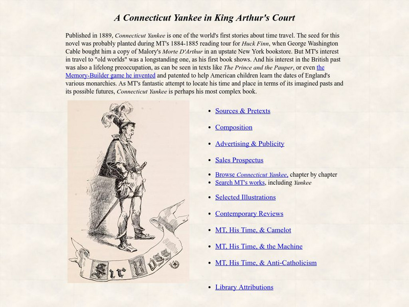 Univ. Of Virginia: A Connecticut Yankee in King Arthur's Court Activity Univ. Of Virginia: A Connecticut Yankee in King Arthur's Court Activity
