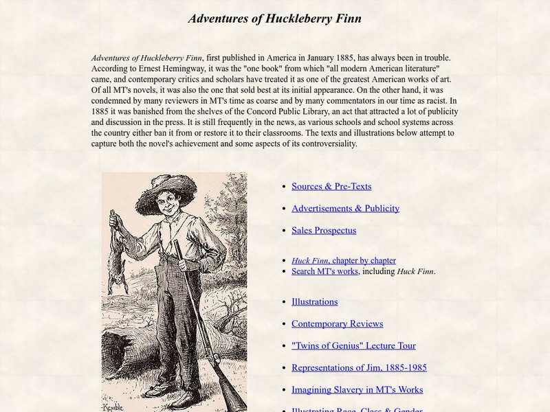 University of Virginia: Adventures of Huckleberry Finn Activity University of Virginia: Adventures of Huckleberry Finn Activity