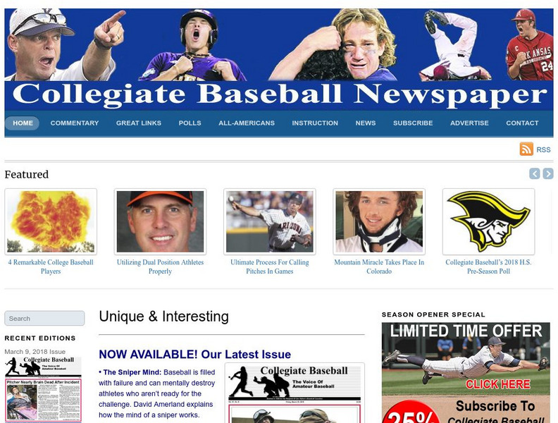 Collegiate Baseball Newspaper Website Collegiate Baseball Newspaper Website
