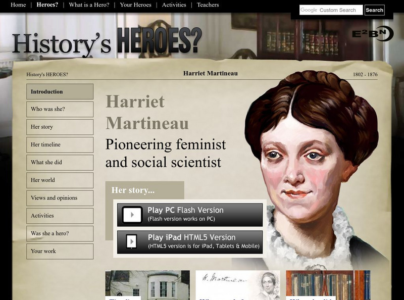 History's Heroes: Harriet Martineau (1802 1876) Unit Plan History's Heroes: Harriet Martineau (1802 1876) Unit Plan