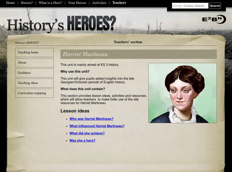 E2 Bn: History's Heroes: Harriet Martineau Unit Plan E2 Bn: History's Heroes: Harriet Martineau Unit Plan