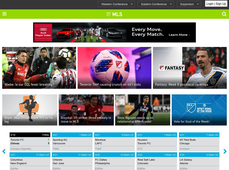 Major League Soccer Website Major League Soccer Website